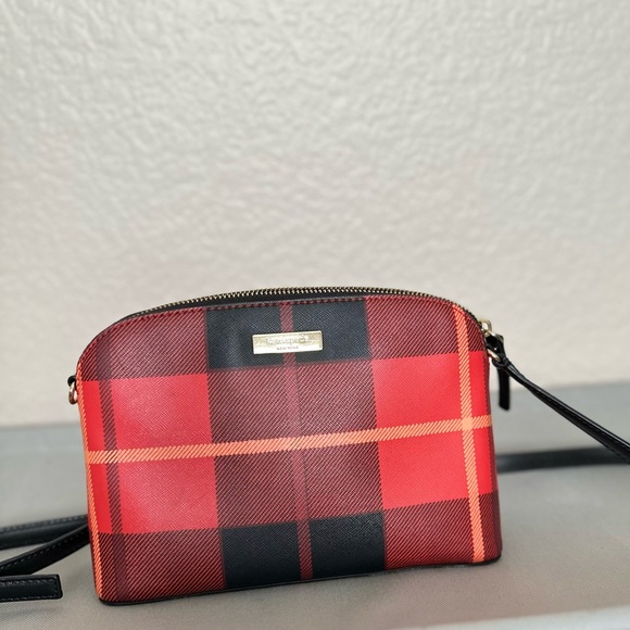 kate spade Bags Kate Spade Red And Black Plaid Crossbody Purse